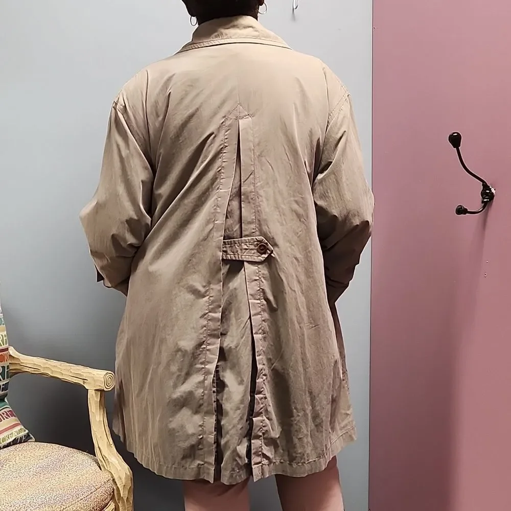 Vintage London Fog Taupe 3/4 Lined Trench Coat - Picture 11 of 12